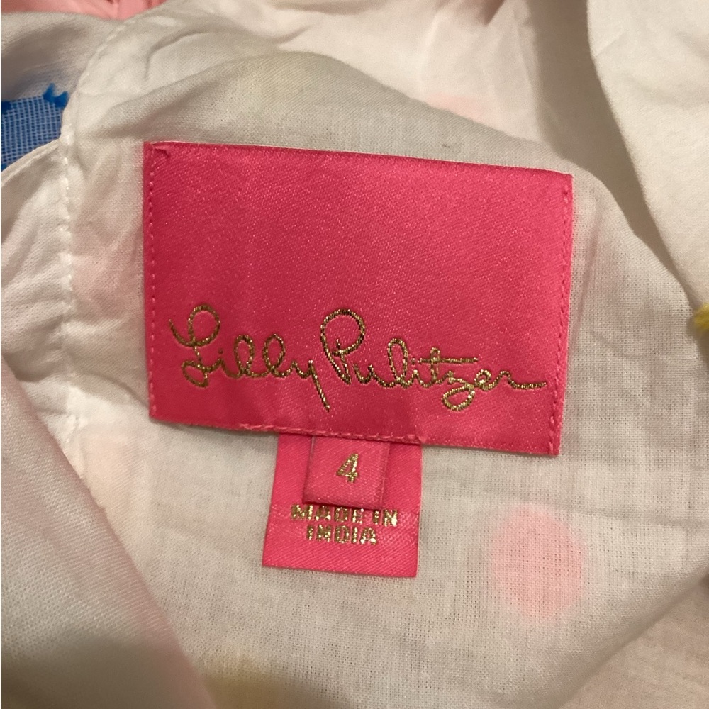 Lilly Pulitzer Charleen Pink and White Garment size 4 - Picture 6 of 6